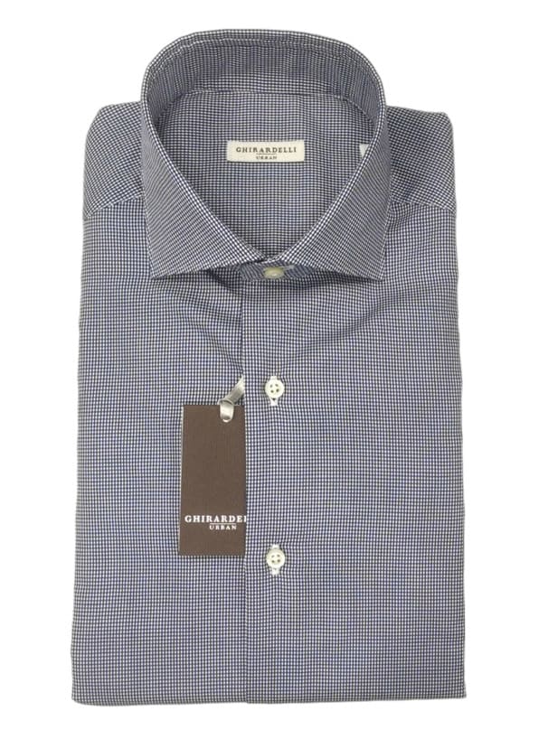 Camicia manica lunga cotone - celestone operato - GHIRARDELLI
