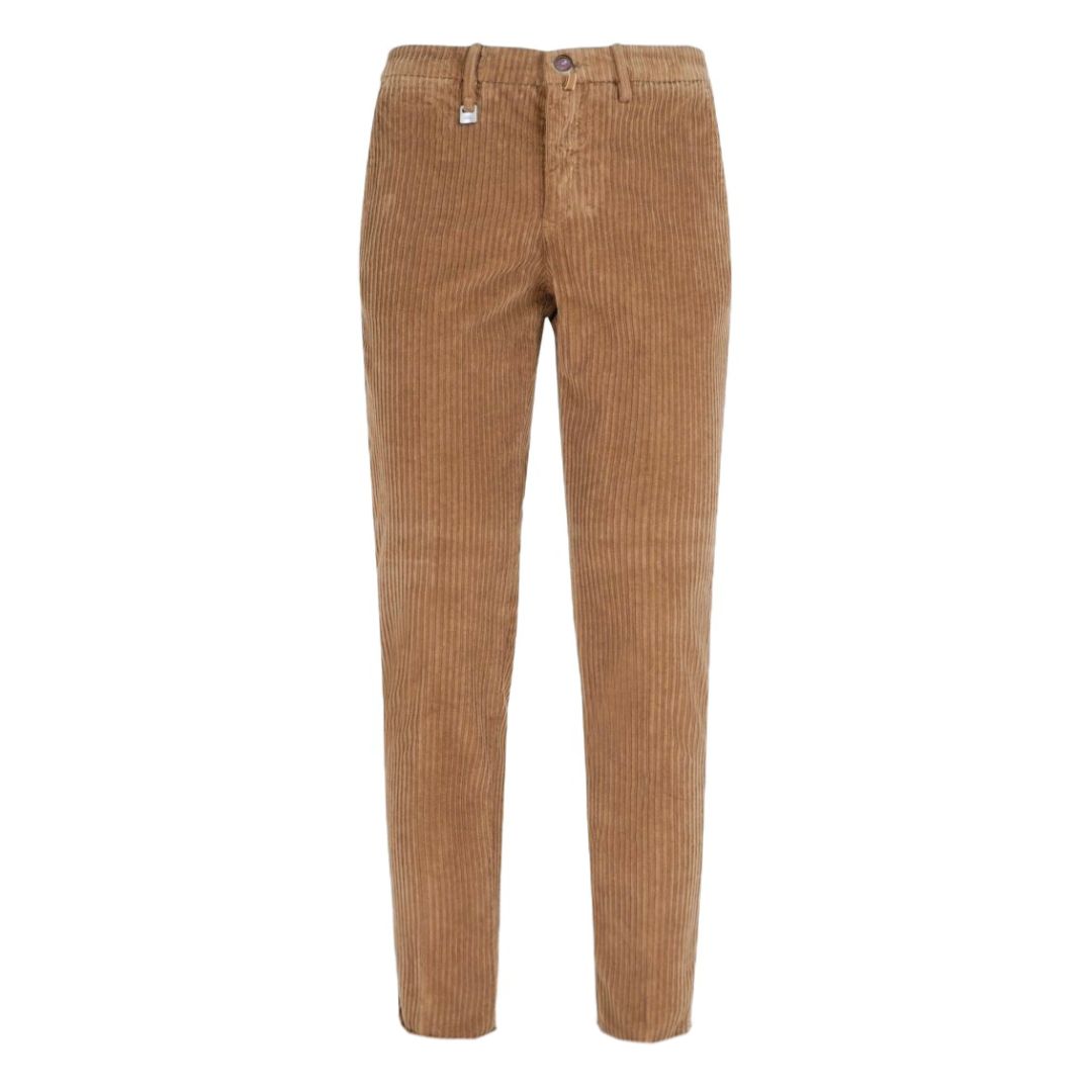 Pantaloni invernali in velluto elasticizzato - tegola - BARBATI