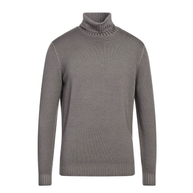 Dolcevita in pura lana effetto brinato - grigio - FERRANTE