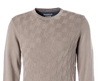 Maglia girocollo in cotone - beige - BUGATTI
