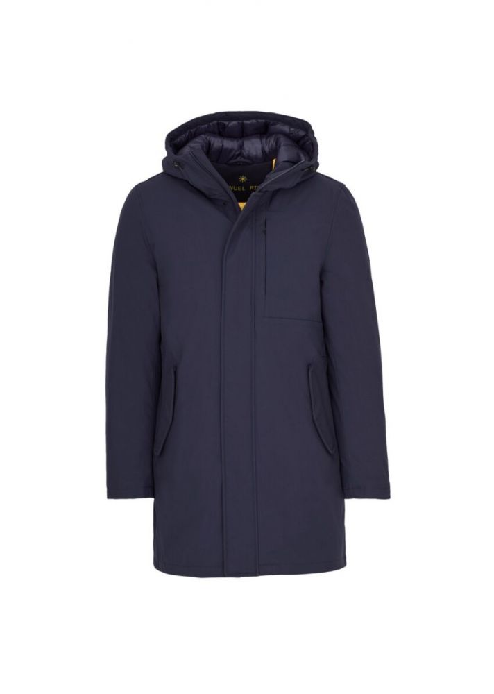 Parka imbottito con cappuccio - blu - MANUEL RITZ