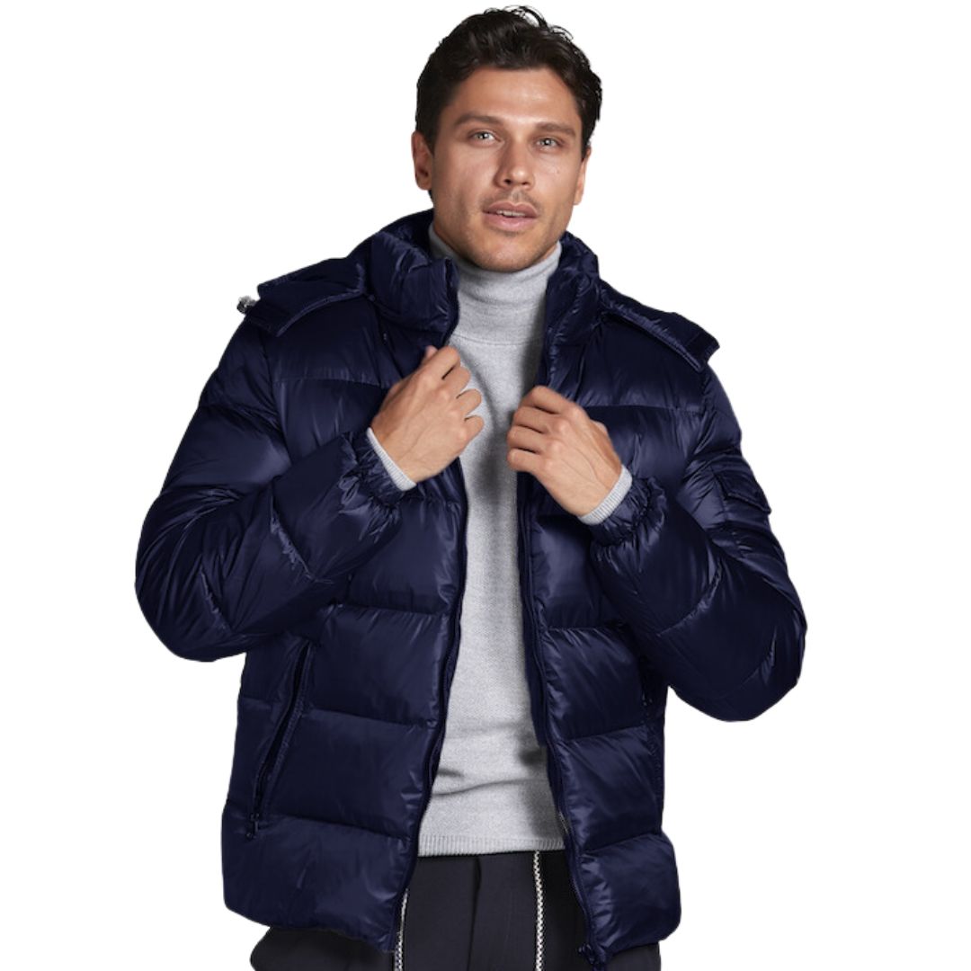 Giubbotto invernale con cappuccio SLIM - blu - CAUTIERI
